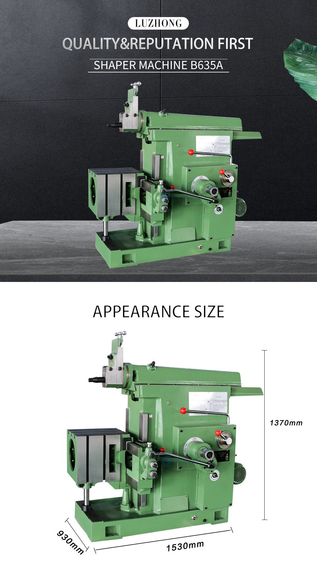 B635A Mechanical Type horizontal shaping planning machine supplier with CE standard